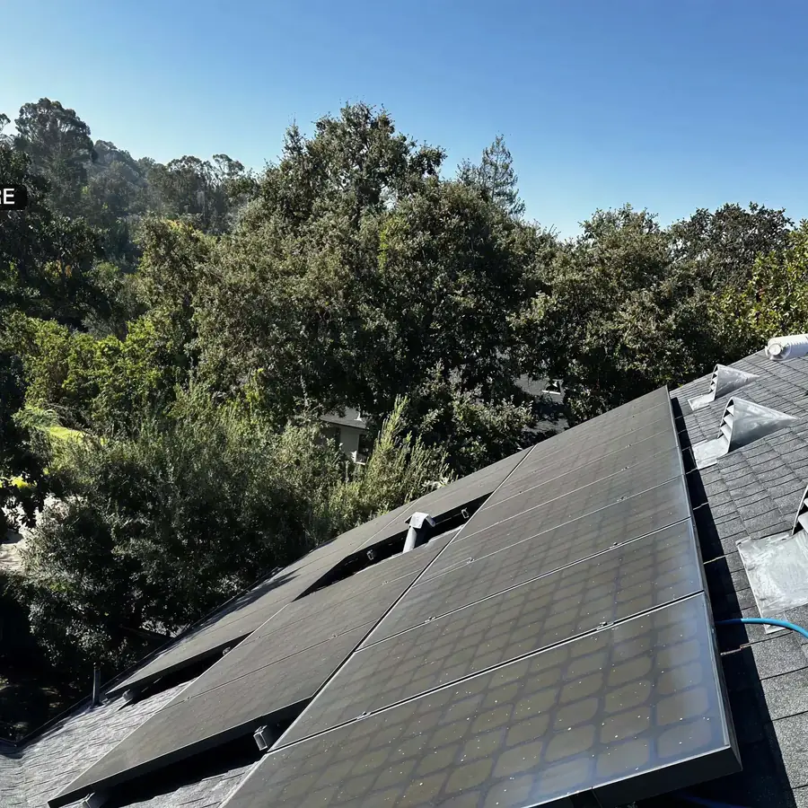 Before cleaning, dirty solar panels with grime